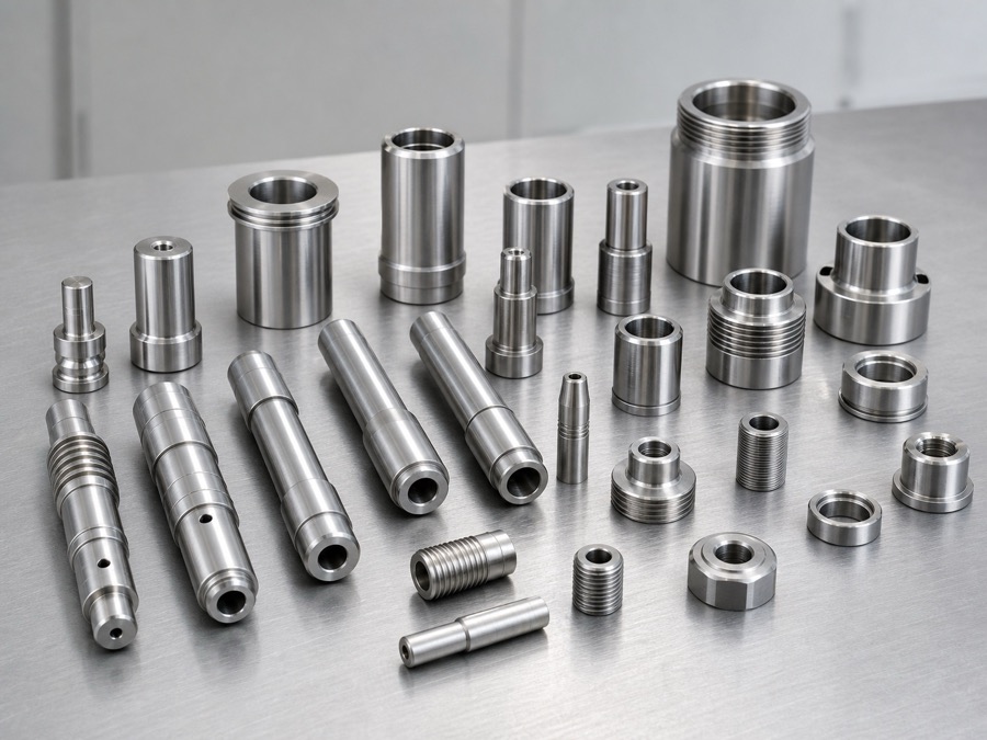 CNC-gedrehte Wellen, Stifte, Hülsen und Gewindeteile