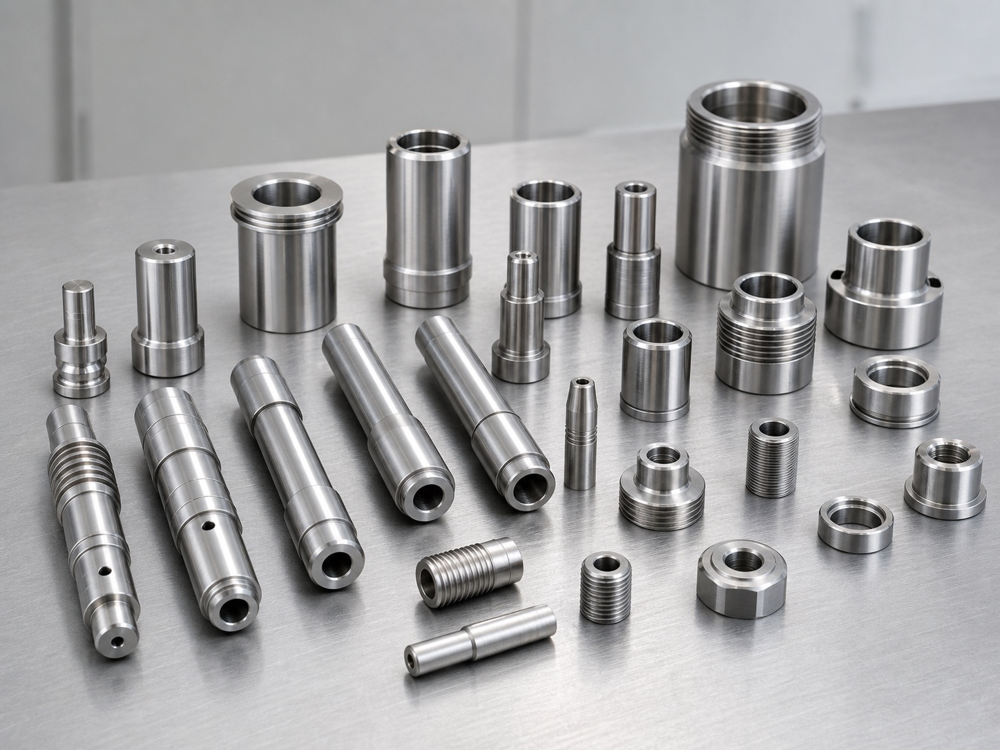 CNC-gedrehte Wellen Buchsen Gewindeteile und Fittings für Präzisionsbearbeitung