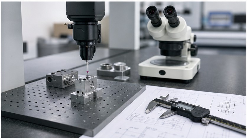 KMG- und Mikroskopprüfung für medizinische CNC-Komponenten