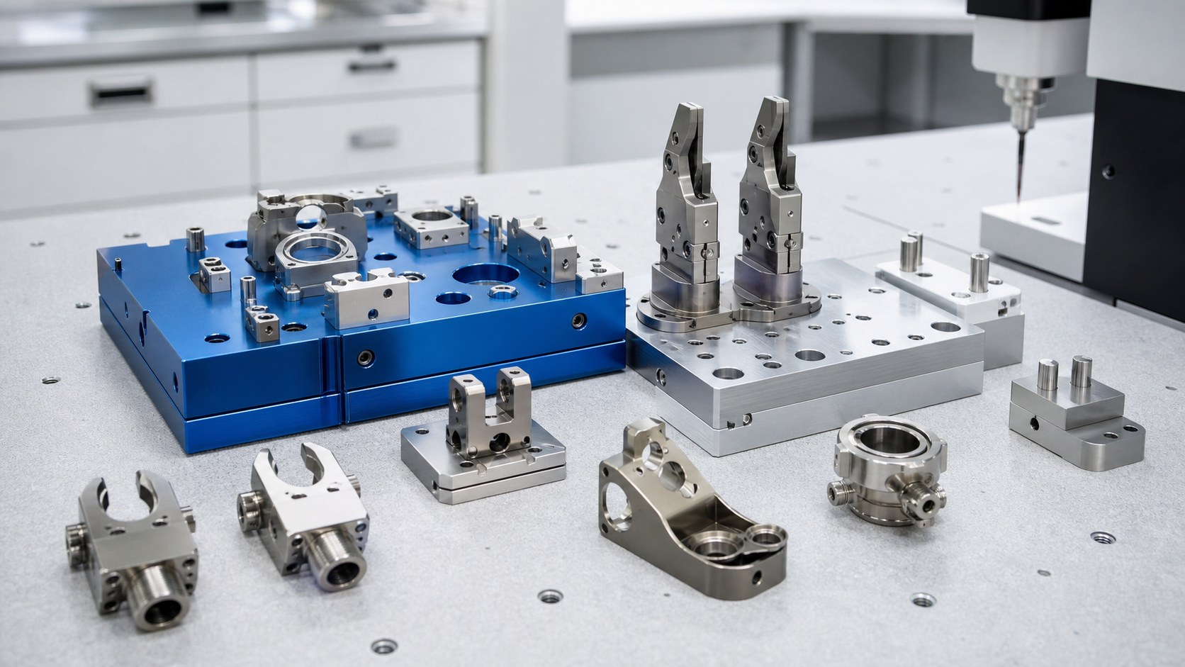 CNC-Bearbeitung medizinischer Roboter-Endeffektoren und Positioniervorrichtungen