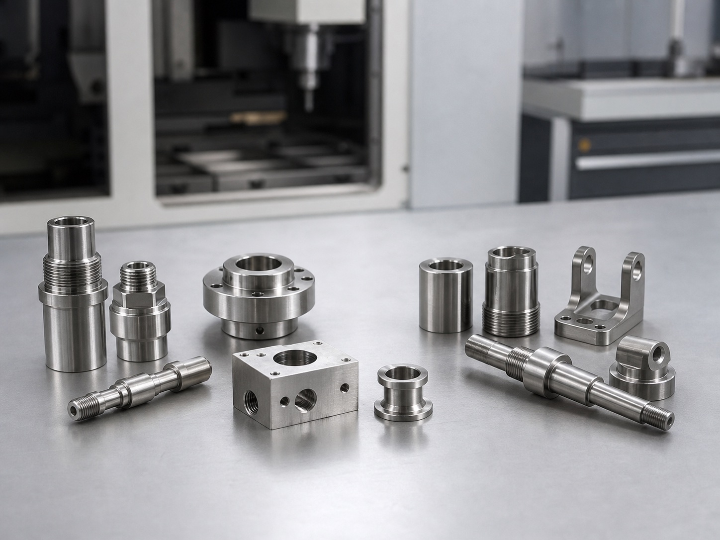 CNC-gefertigte Teile aus 304 und 316 Edelstahl zur Materialauswahl