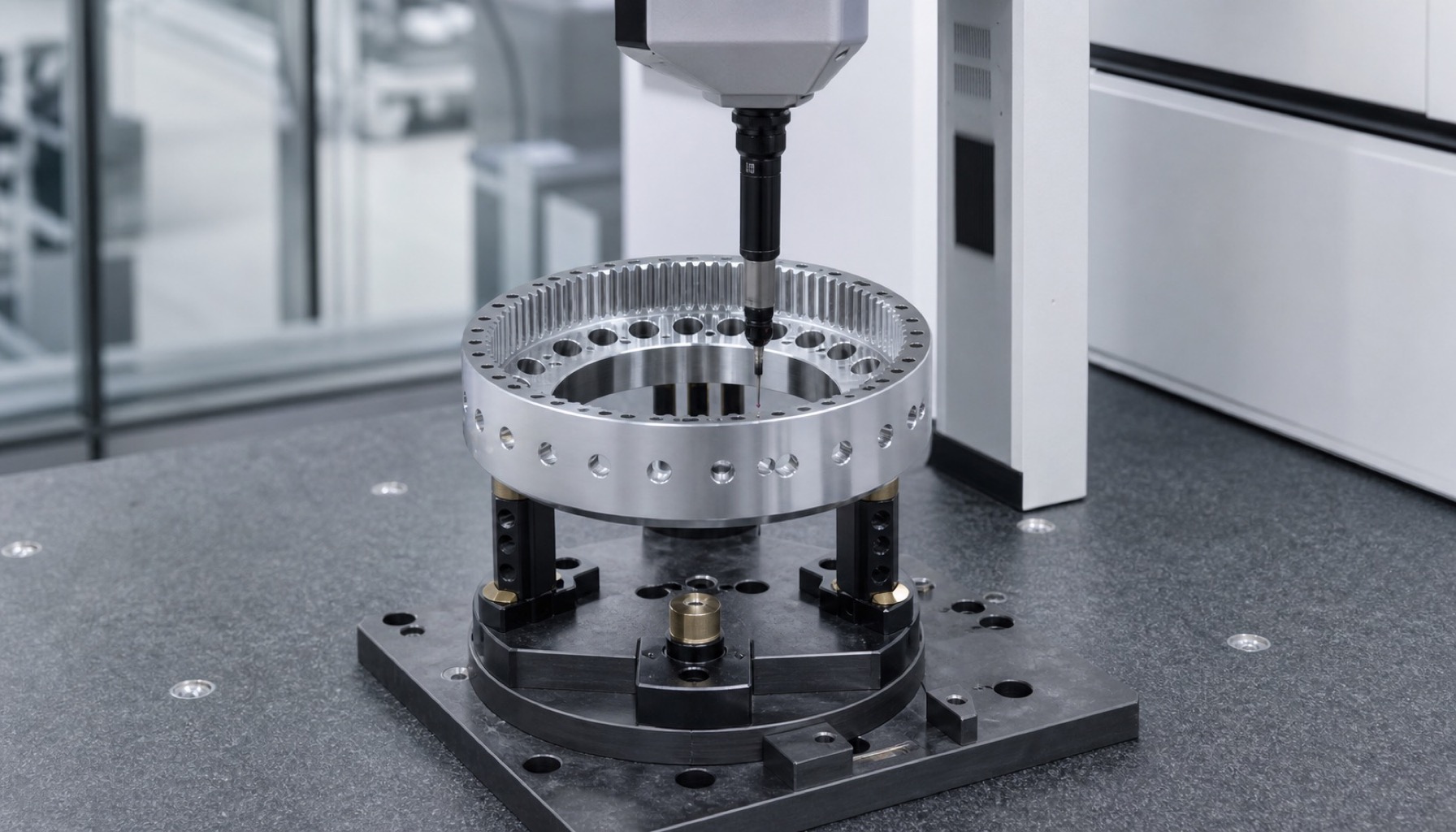 Rundheits und Planlaufprüfung eines Harmonic Drive Flexsplines