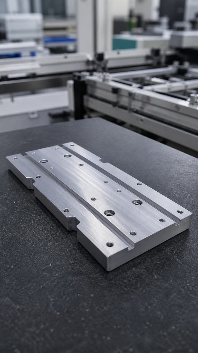 Präzisions-CNC-Platte mit mehreren Gewinde- und Durchgangsbohrungen