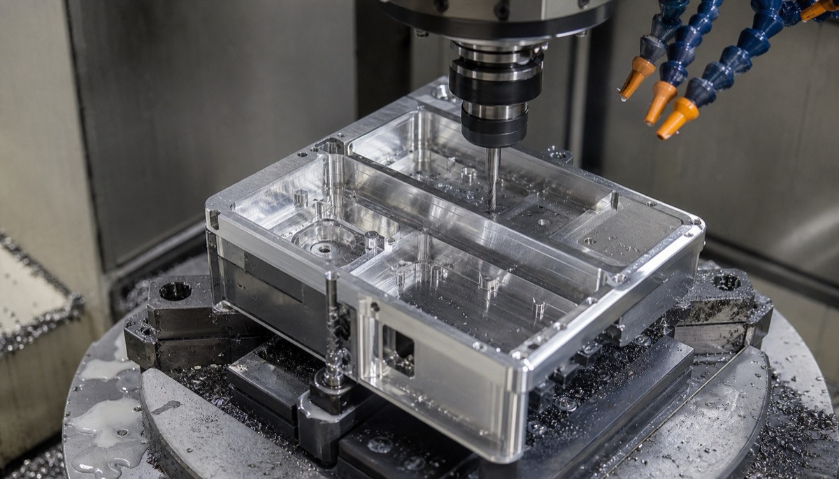 CNC-Bearbeitung von Aluminiumgehäusen für optische Module