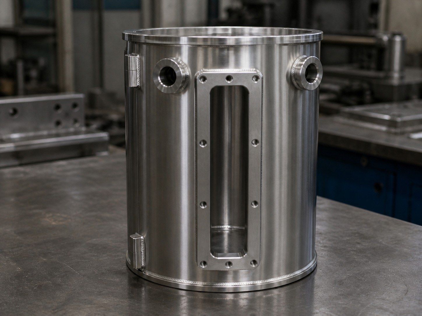 Prototypenbearbeitung einer geschweissten zylindrischen SUS-304-Baugruppe