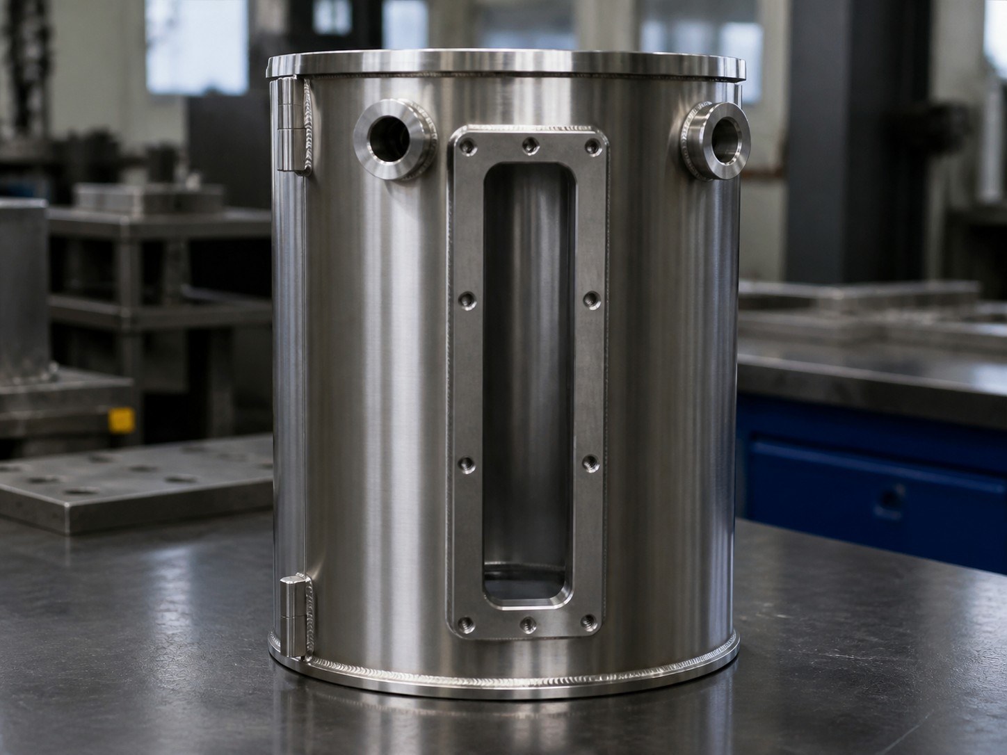 Prototypenbearbeitung einer geschweissten zylindrischen SUS-304-Baugruppe