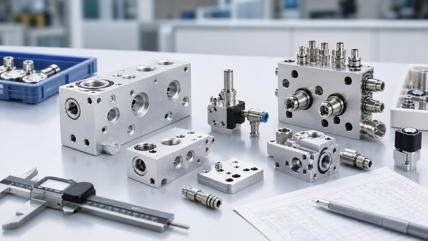 CNC-gefertigte pneumatische Ventilblöcke für Beatmungs- und Anästhesiegeräte