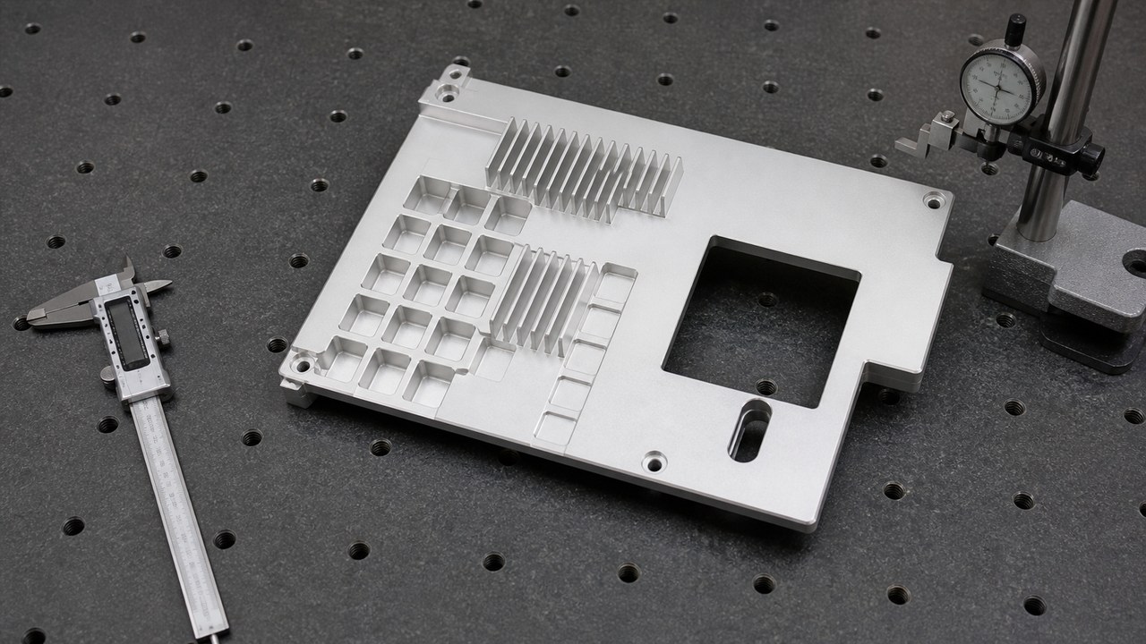 Technische CNC-Bearbeitungsanalyse: Small-Batch Machining Review for a Finned Plate Guard: Hole-Slot Relationships, Setup