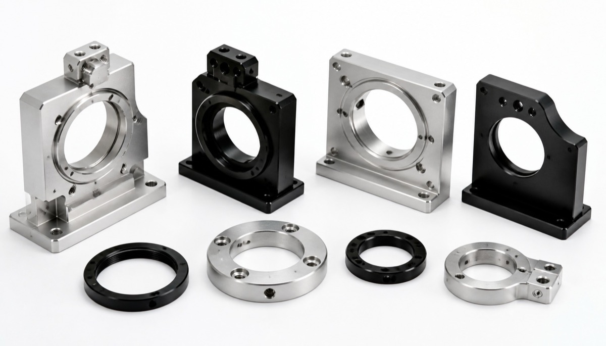Praezise optische Linsenhalter, Halterungen und Ringe fuer stabile Linsenpositionierung