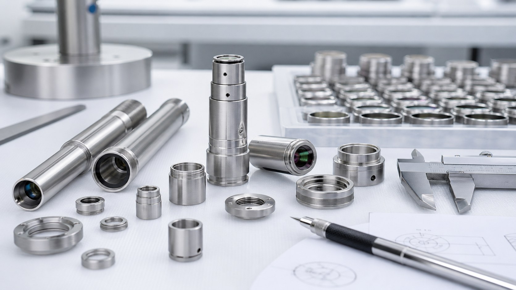 CNC-gefertigte medizinische Endoskop-Optiktuben und Linsenhalter