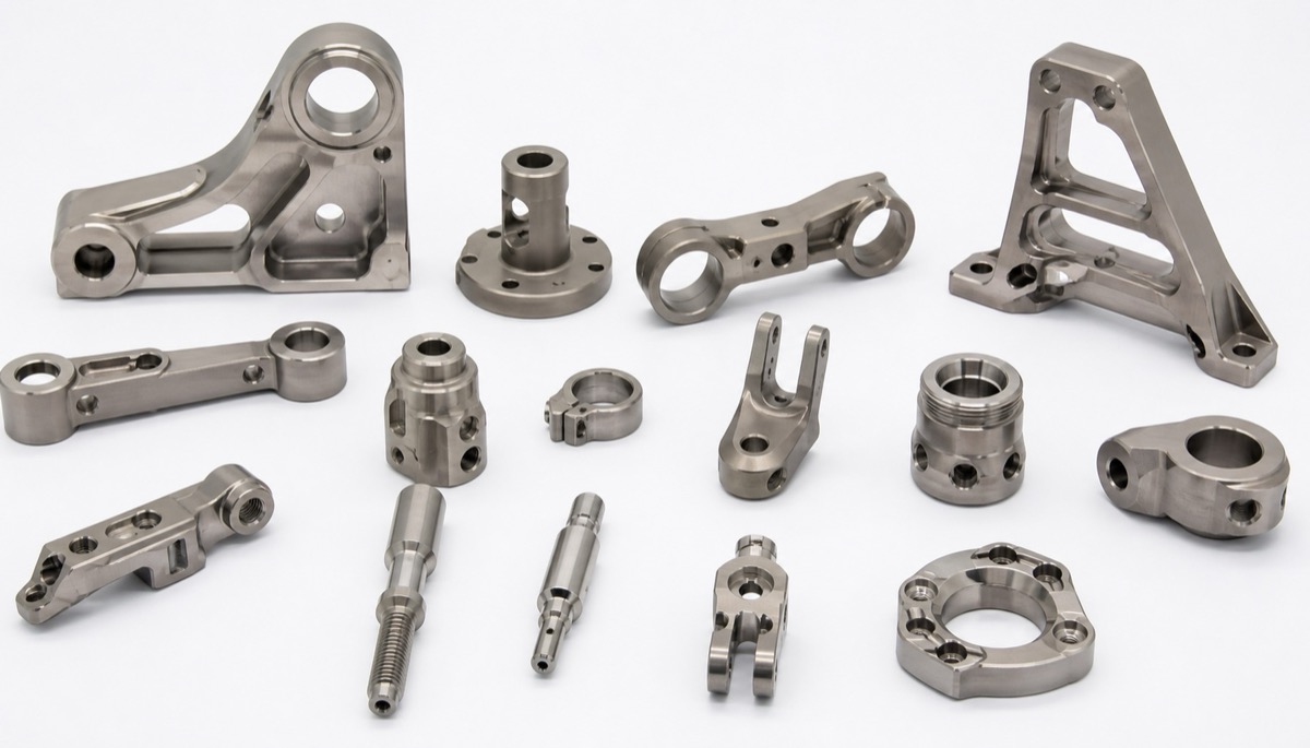 Praezise Titan- und Sondermetall-CNC-Teile fuer Robotik und Ausruestung