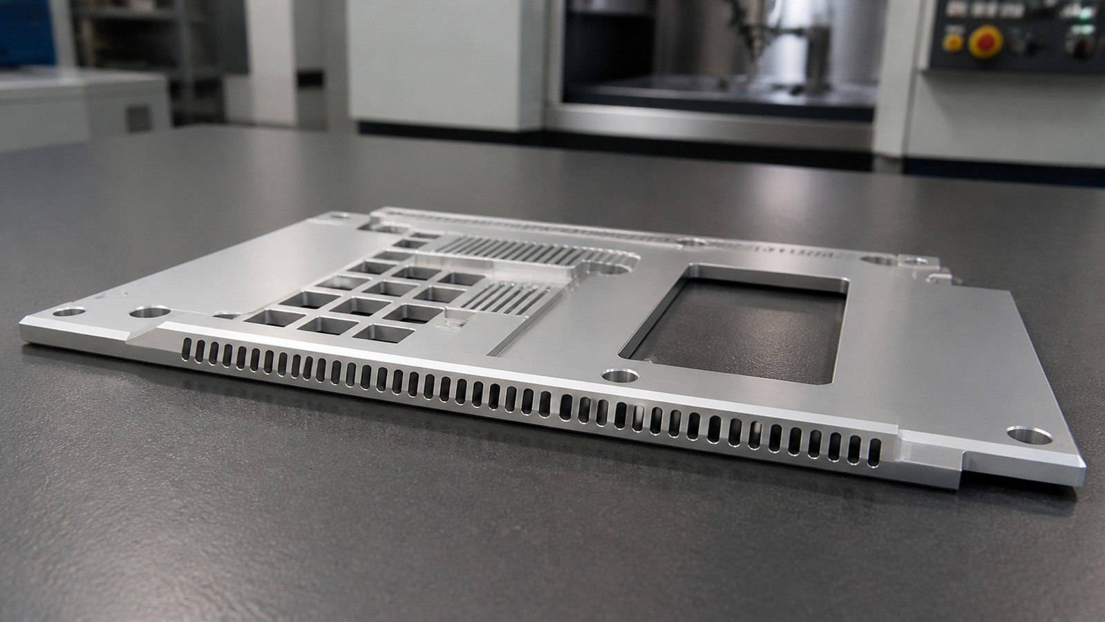 Technische CNC-Bearbeitungsanalyse: Low-Volume Machining Review of an Aluminum Equipment Front Guard Panel