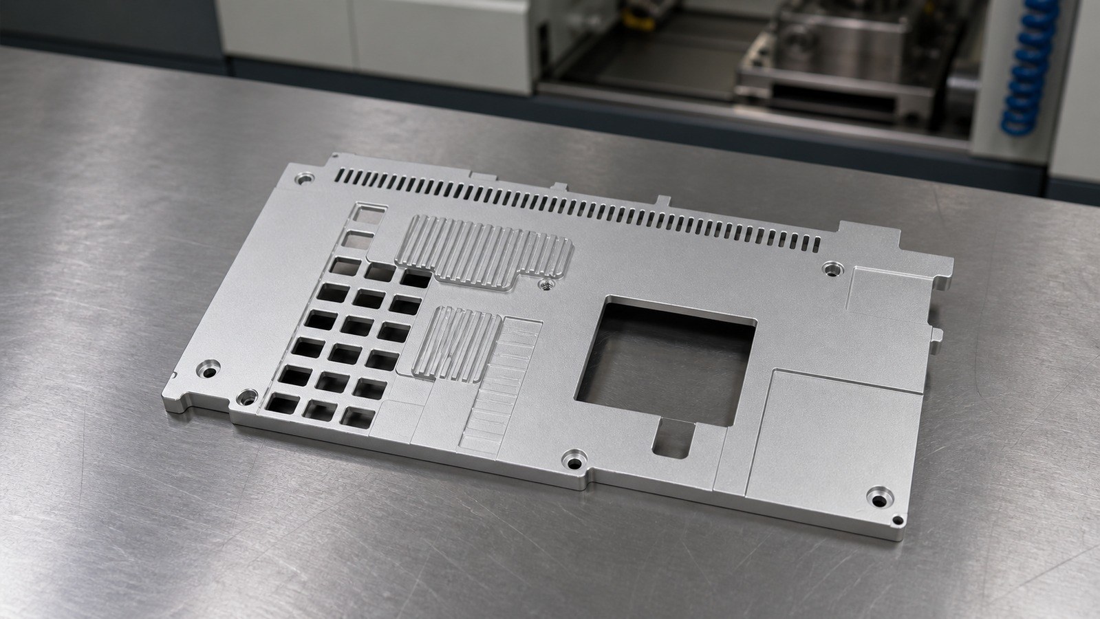 Technische CNC-Bearbeitungsanalyse: Low-Volume Machining Review of an Aluminum Equipment Front Guard Panel