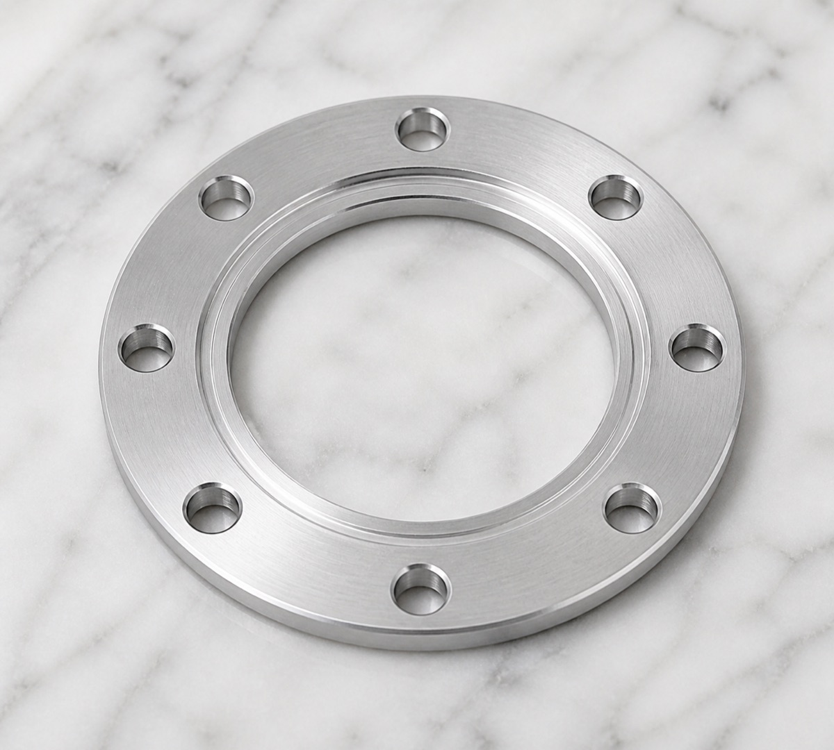 6061-T6 Aluminium Lager-Sicherungsring mit gestufter Innenbohrung und kreisfoermigem Lochbild