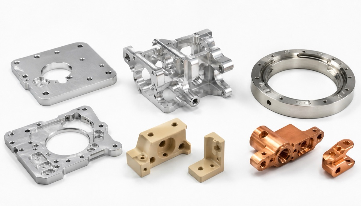 Kundenspezifische CNC Roboterteile aus Aluminium Edelstahl Messing und Kupfer
