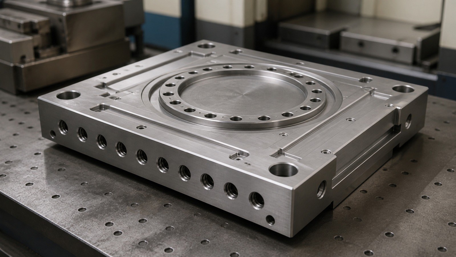 Technische CNC-Bearbeitungsanalyse: Drawing-Based Machining Plan for a Rectangular Hot-Press Mold Body in Semiconductor