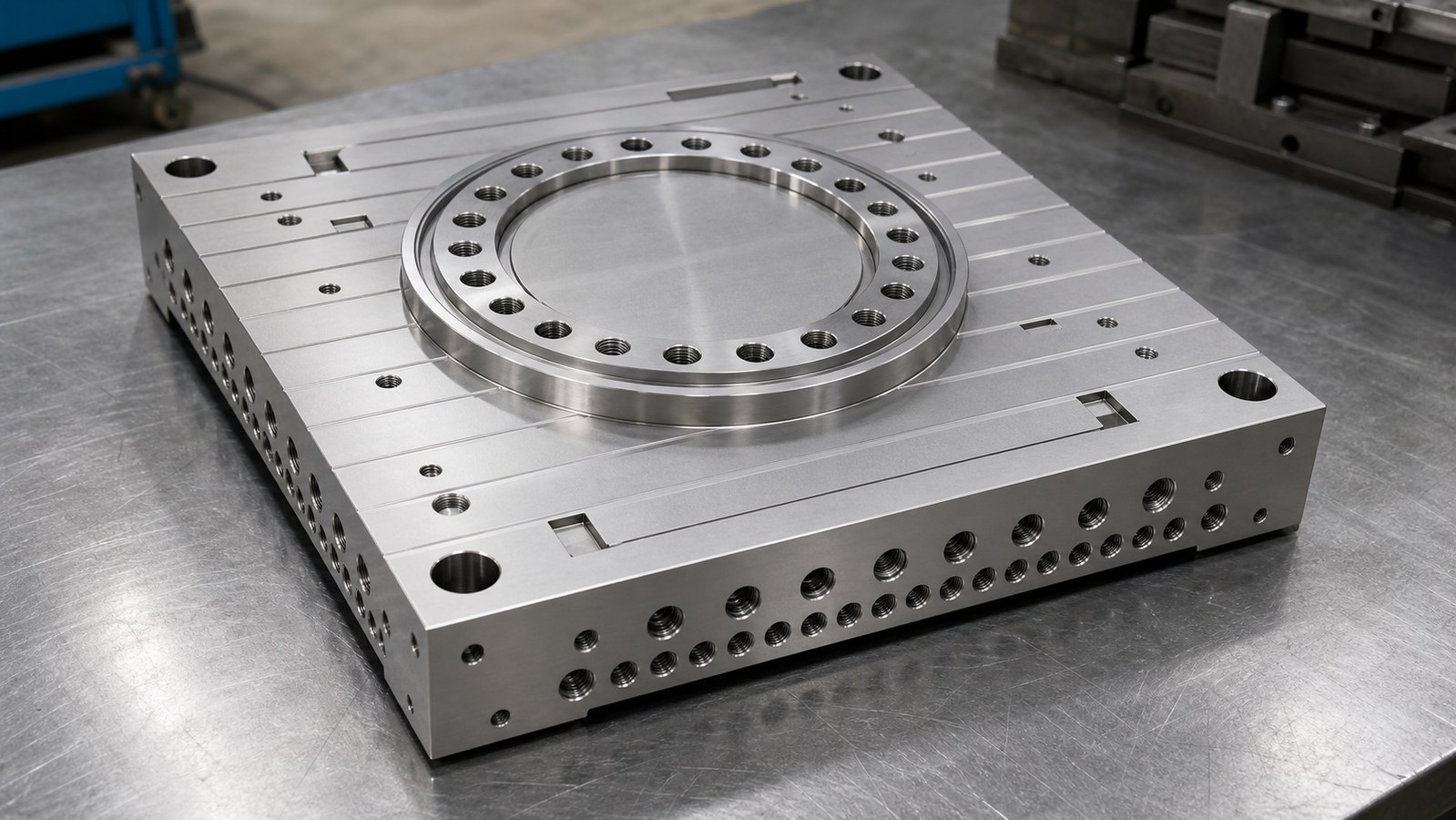 Technische CNC-Bearbeitungsanalyse: Drawing-Based Machining Plan for a Rectangular Hot-Press Mold Body in Semiconductor