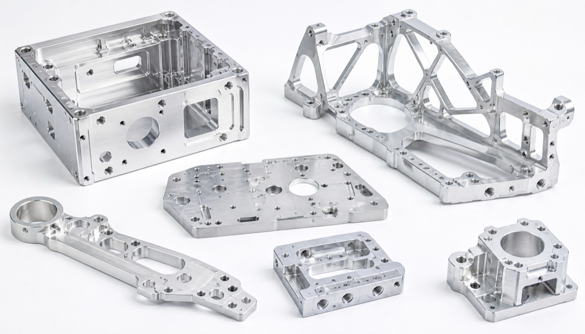Praezisionsgefertigte Aluminiumteile mit typischen Anwendungen fuer 6061 und 7075