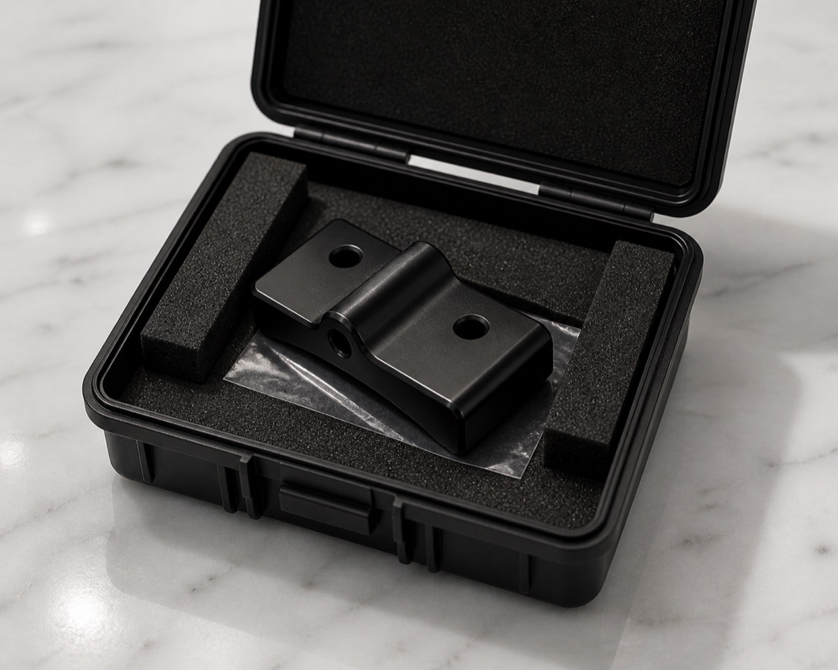 Schutzverpackung für schwarz eloxierten Nullblock eines humanoiden Roboters