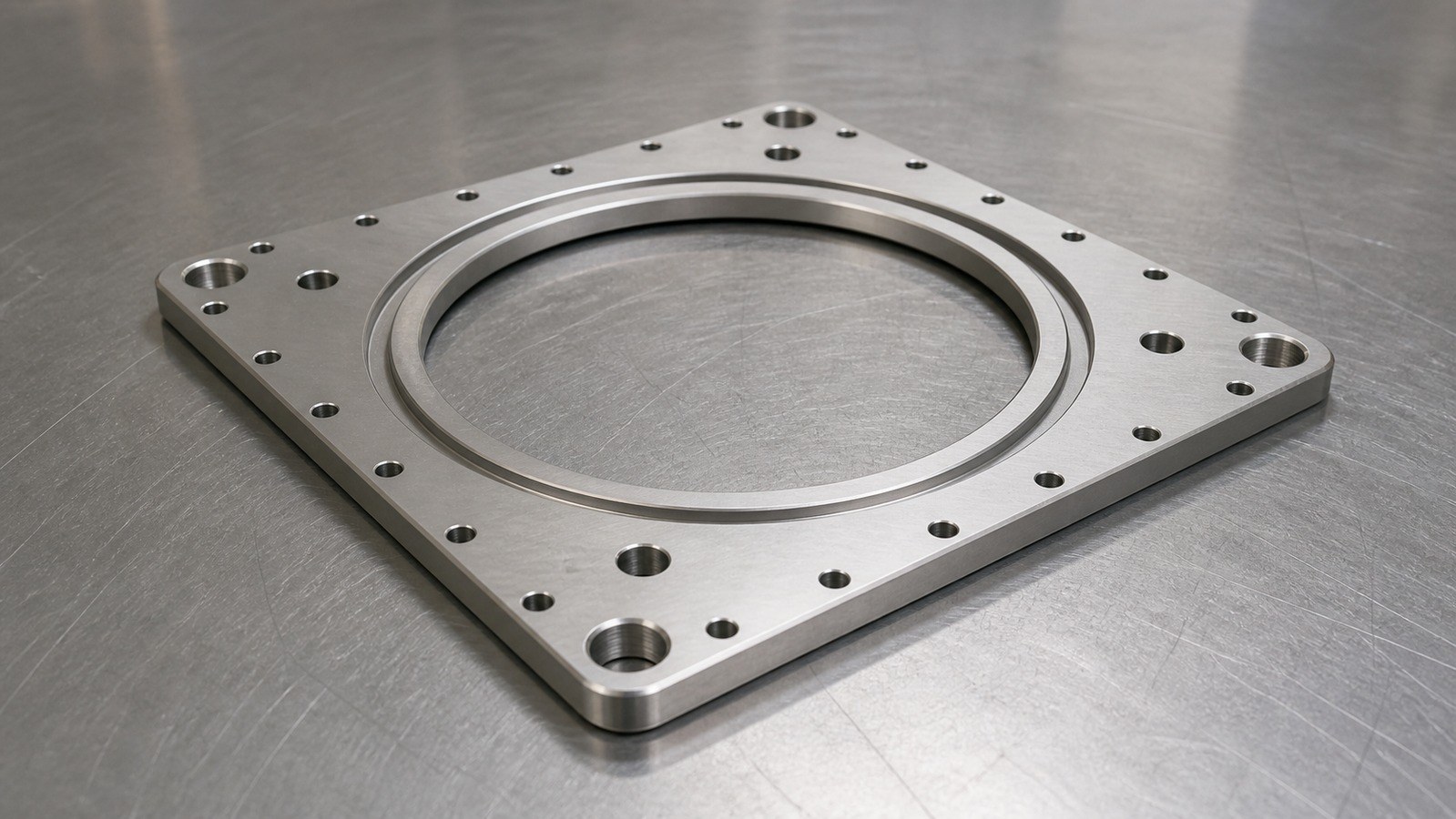Technische CNC-Bearbeitungsanalyse: Machining Risks in a Rectangular Ring Adapter Plate for Custom Automation Assembly Equipment