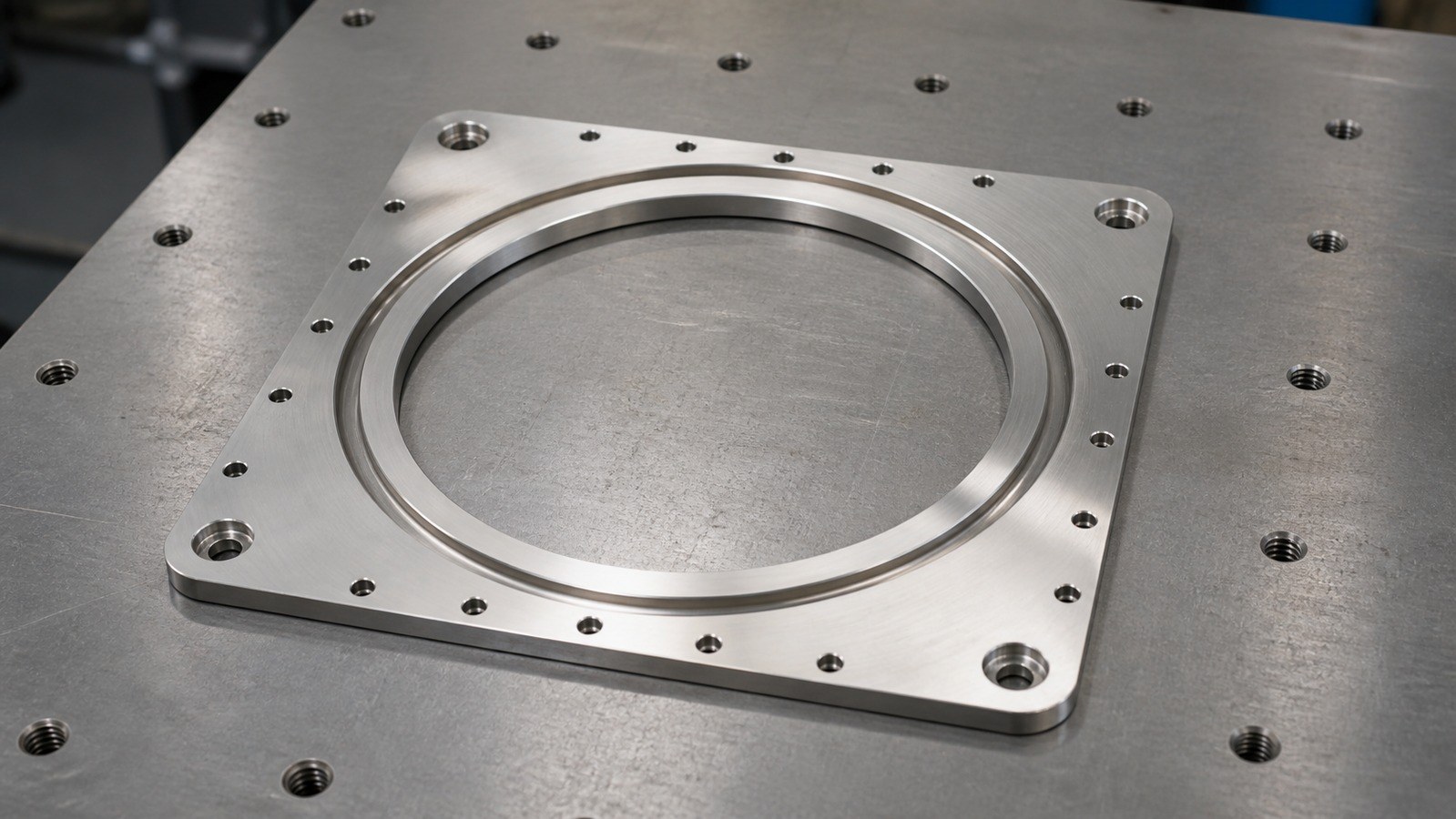 Technische CNC-Bearbeitungsanalyse: Machining Risks in a Rectangular Ring Adapter Plate for Custom Automation Assembly Equipment
