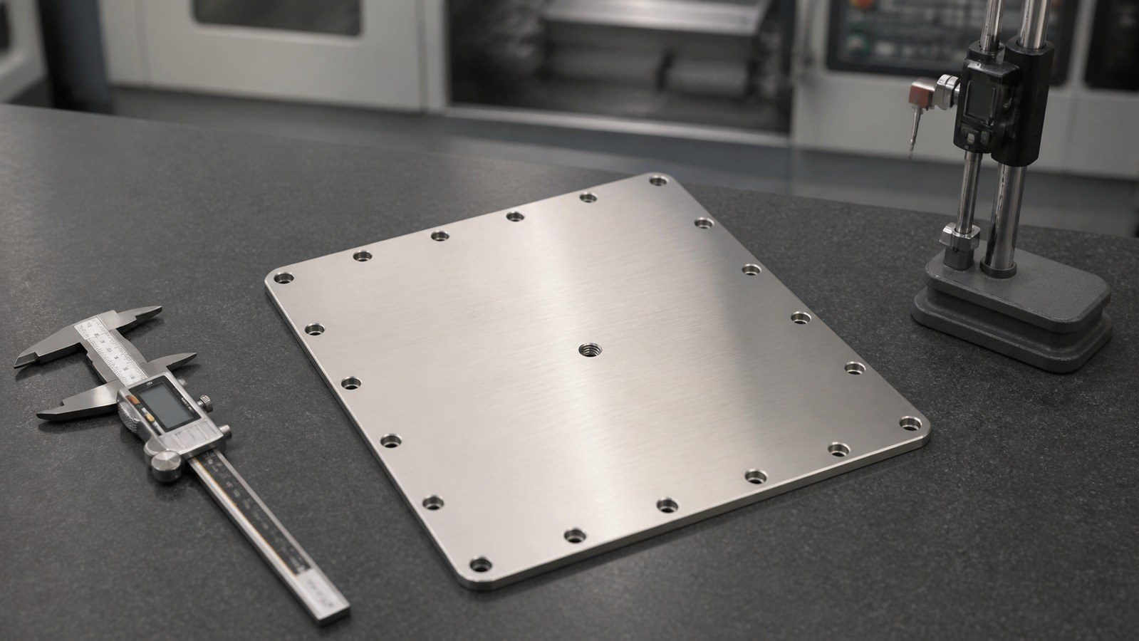 Technische CNC-Bearbeitungsanalyse: Prototype Machining of a Square Bottom Cover Plate for Custom Automation Assembly Equipment