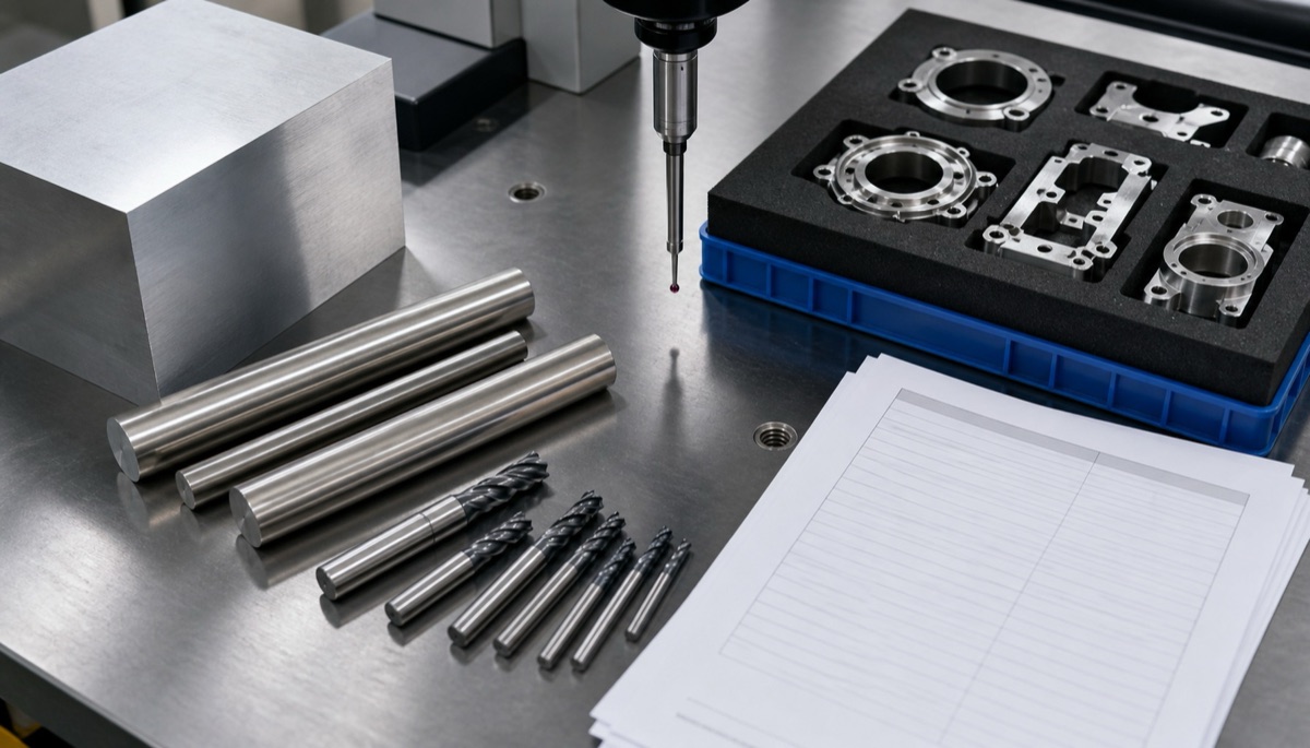 Material Rohlinge Werkzeuge und CNC-Teile zur Kostenprüfung
