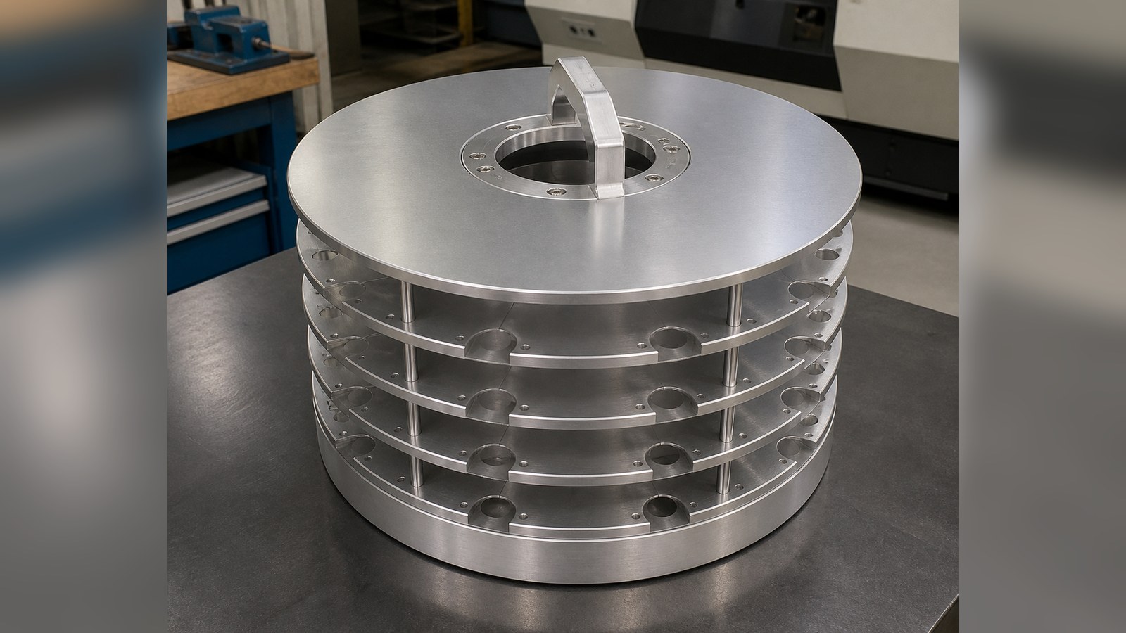 Technische CNC-Bearbeitungsanalyse: How to Control Hole Relationships and Burrs When Machining a Multilayer Disc Carrier for