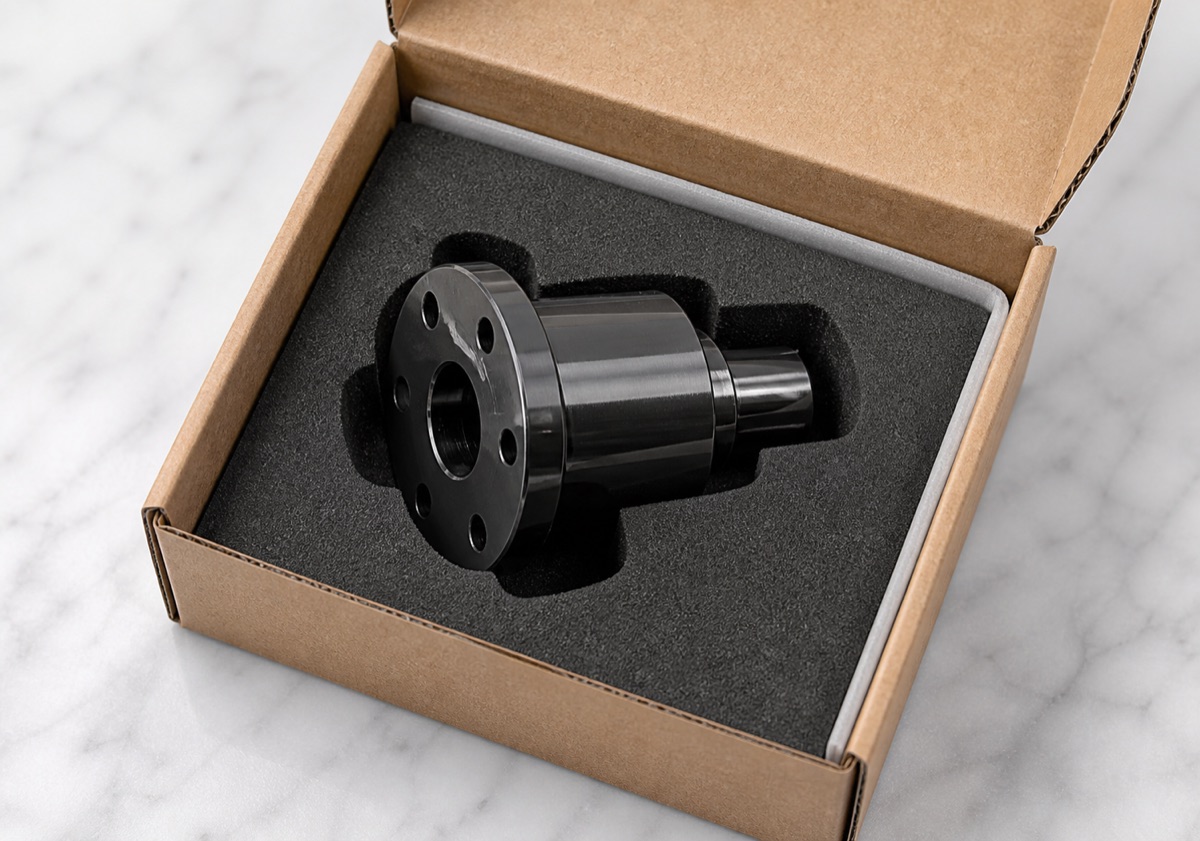 Schaumverpackung für eine schwarz behandelte SUS304 Roboter Präzisionsstiftwelle