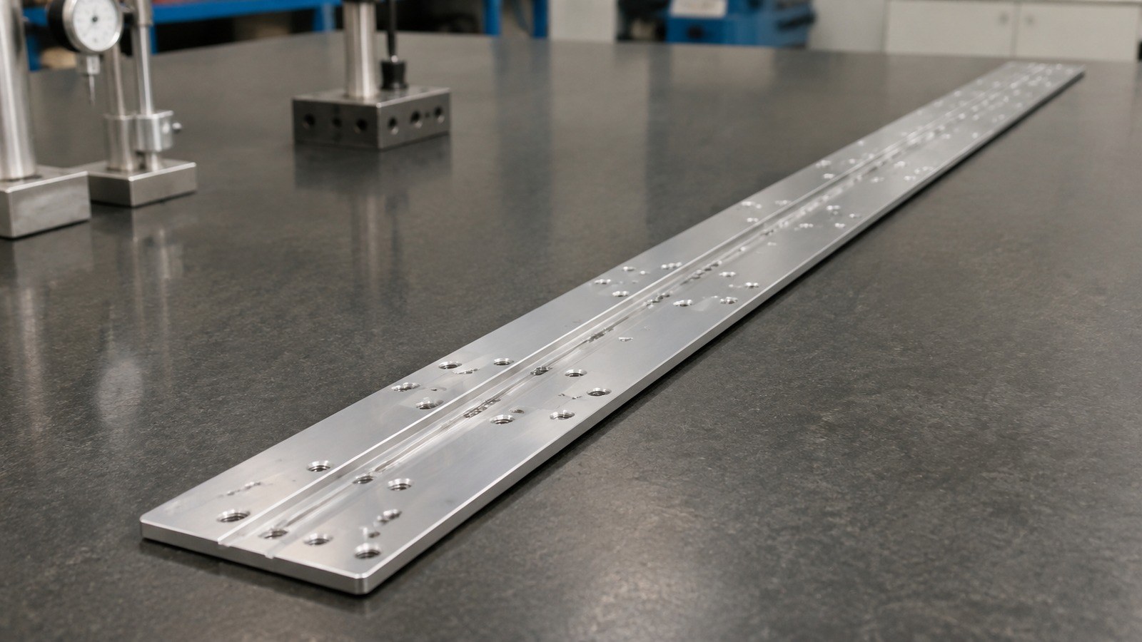 Technische CNC-Bearbeitungsanalyse: Machining Plan for a Long Aluminum Slide-Rail Mounting Plate in Custom Automation