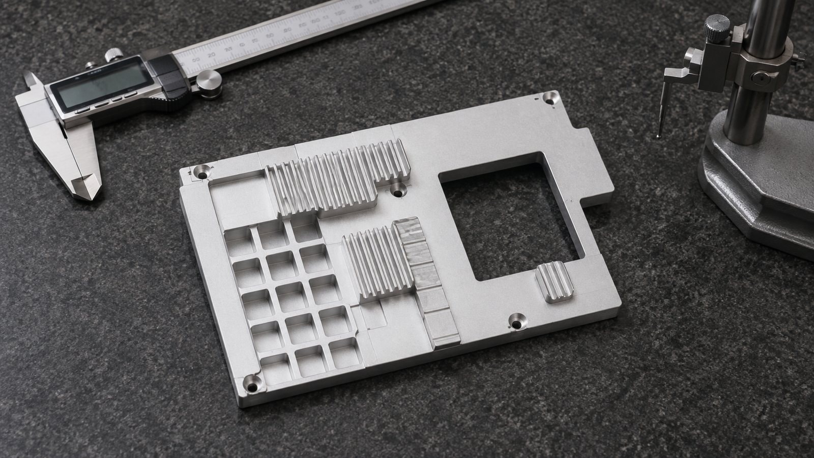 Technische CNC-Bearbeitungsanalyse: Aluminum Protective Cover for an Electronics Cooling Module: Counterbore-Slot Machining and