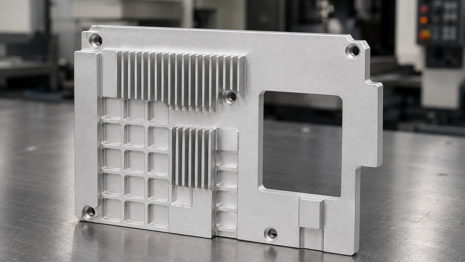 Technische CNC-Bearbeitungsanalyse: Aluminum Protective Cover for an Electronics Cooling Module: Counterbore-Slot Machining and