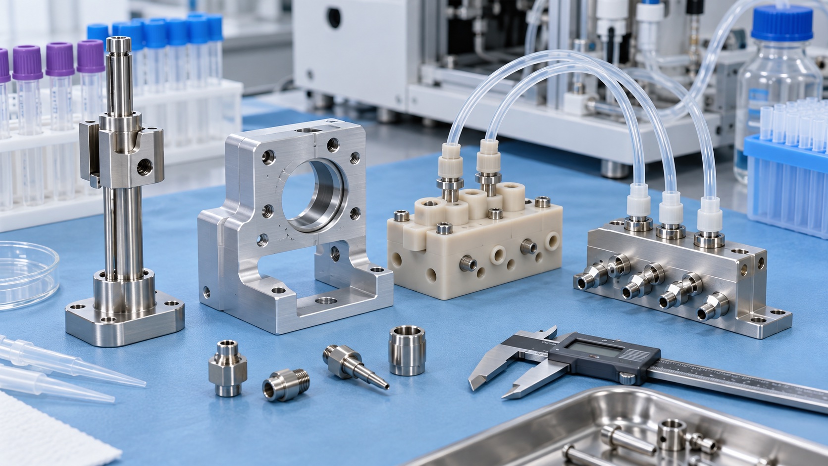 CNC-Komponenten fuer IVD-Haematologieanalysatoren