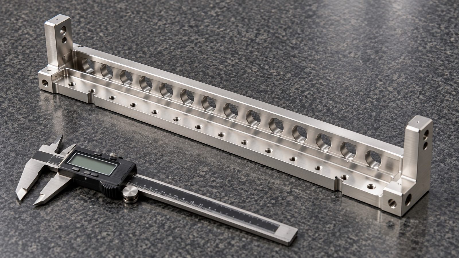 CNC-Bearbeitungsanalyse fuer einen langen Montagerahmen in der Automatisierung
